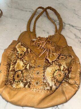 Isabella Fiore Women’s Tan Leather Shoulder Bag